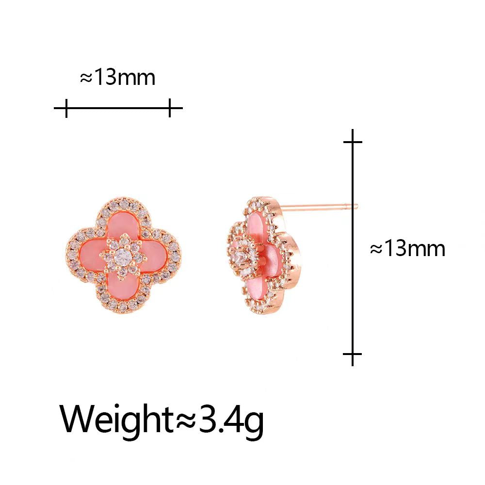 Rosé Bloom-Ear Rings