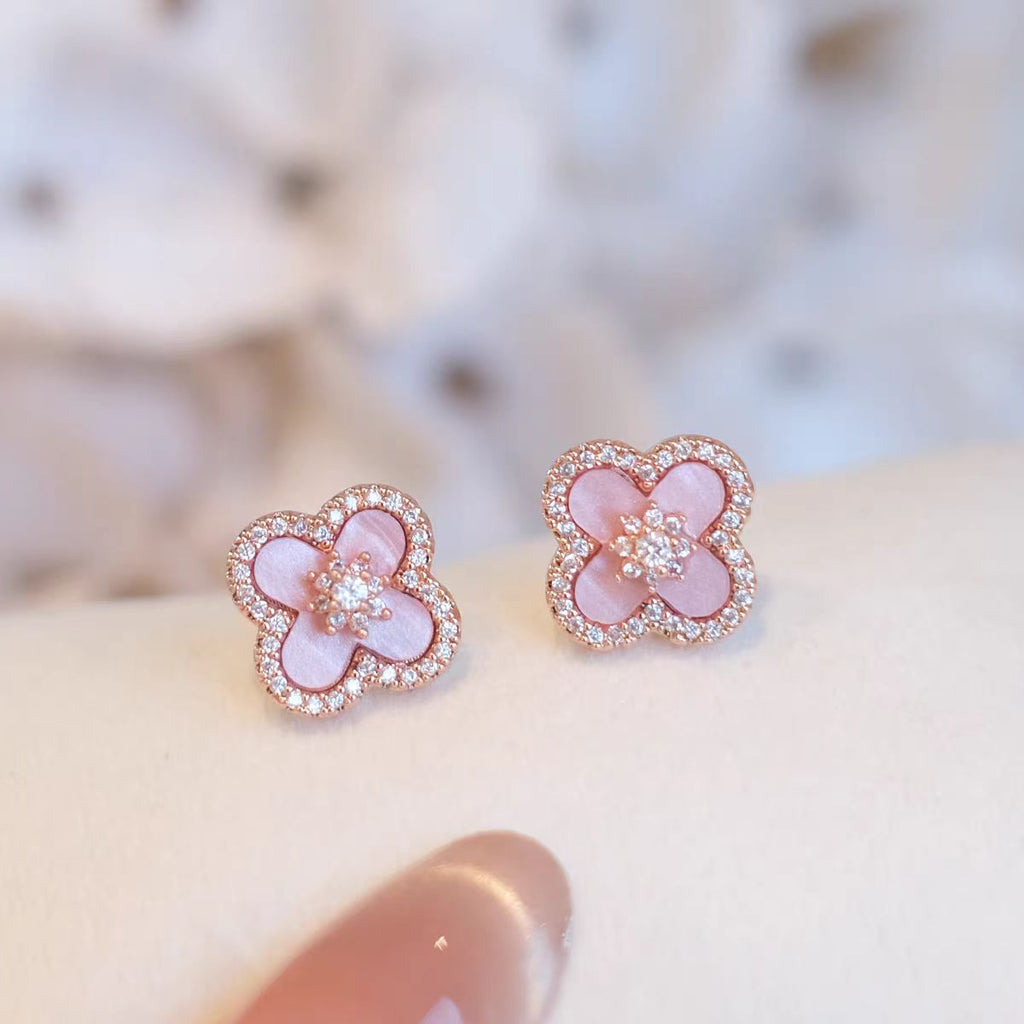 Rosé Bloom-Ear Rings