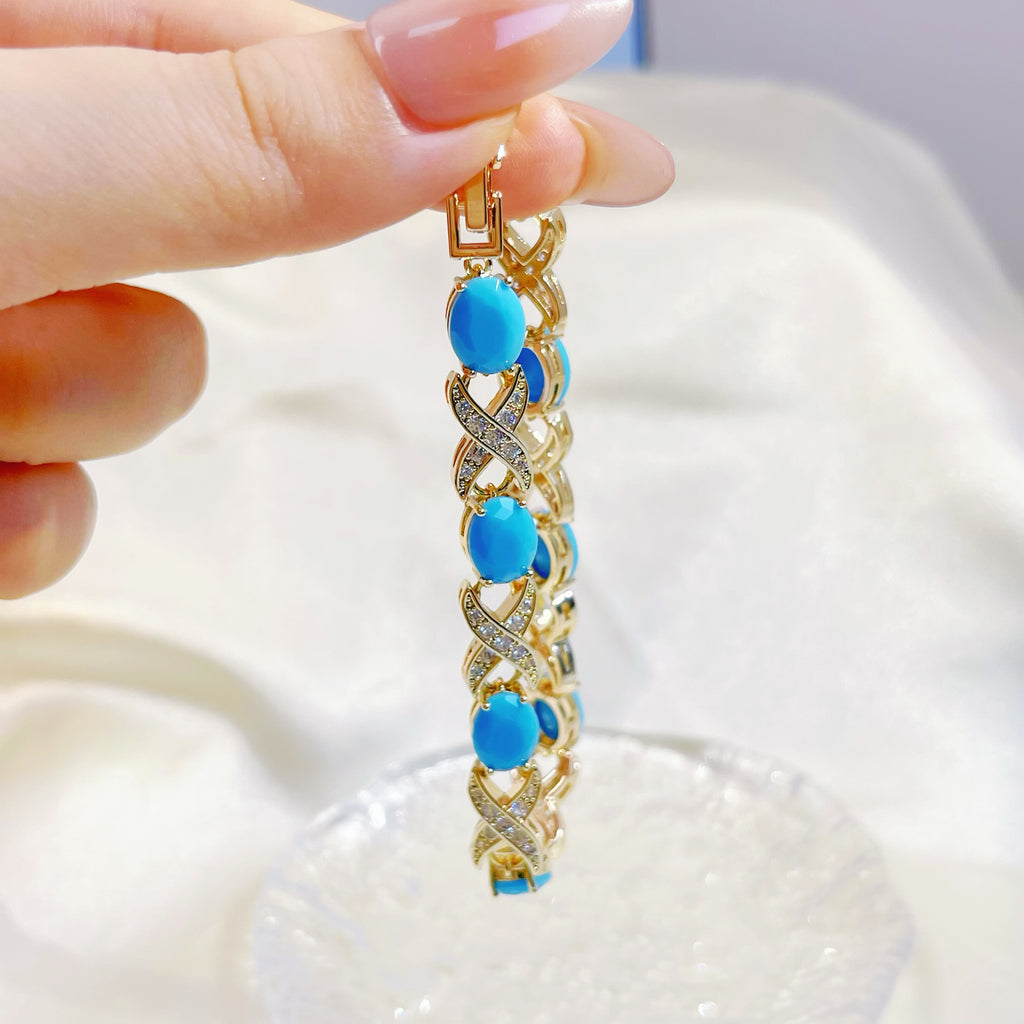 Turquoise Serenade Charm Bracelet