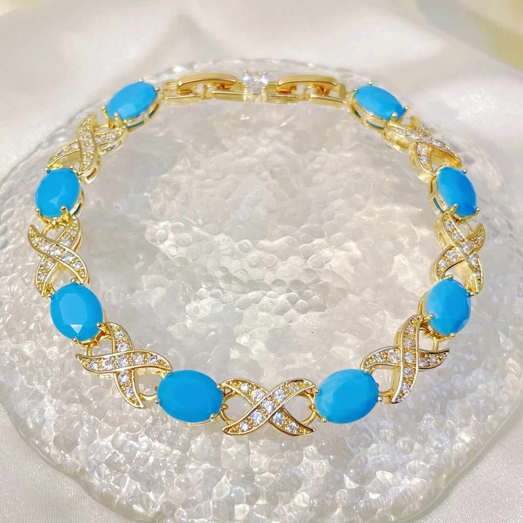 Turquoise Serenade Charm Bracelet